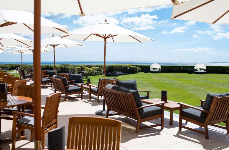 Carlyon Bay Hotel Outdoor Seating Area on the Terrace
