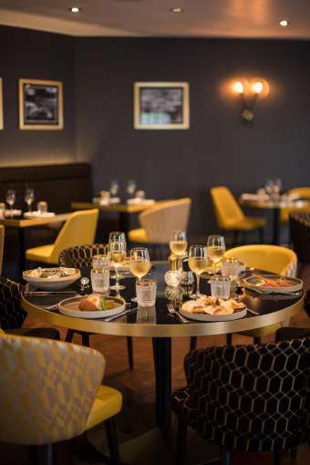 Starters on a table in the Taste of Cornwall Brasserie, Carlyon Bay Hotel