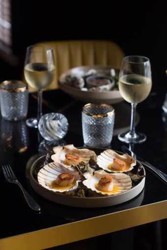 Scallop Starter in the Taste of Cornwall Brasserie, Carlyon Bay Hotel