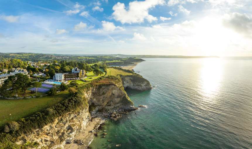 Aerial Photo of the Carlyon Bay Hotel