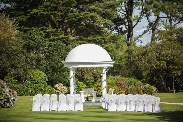 wedding gazebo at carlyon bay hotel