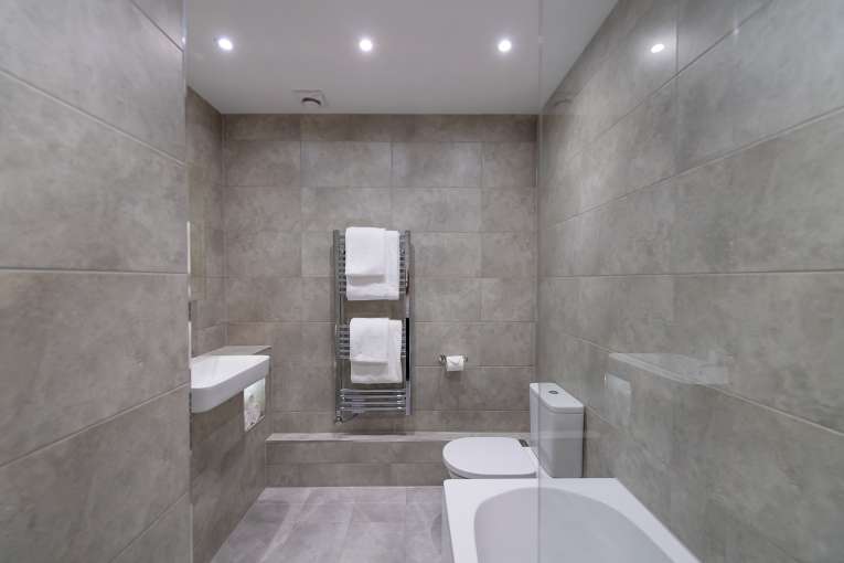 Grey bathroom room 106