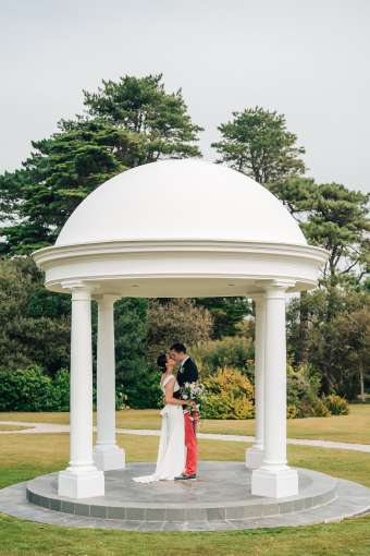 Wedding at Carlyon Bay Outside Gazebo