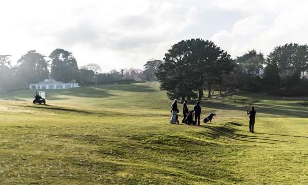 Carlyon Bay Hotel Golf Course 18th Tee 1st Fairway and Clubhouse