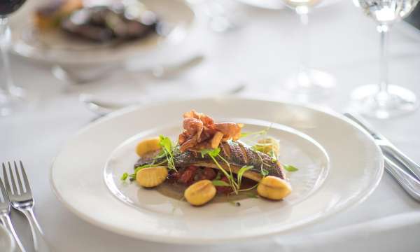 Sea Bass in the Bay View Restaurant, Carlyon Bay Hotel
